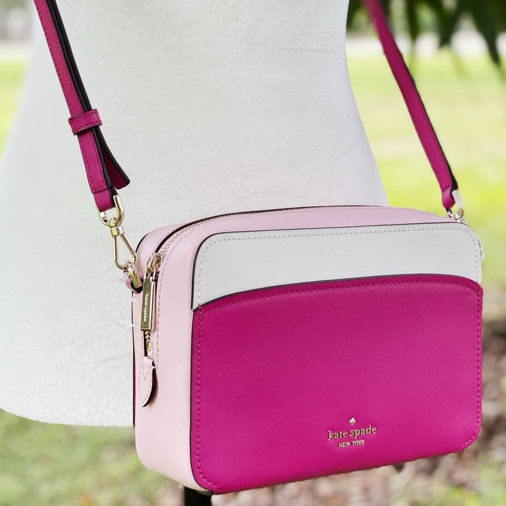 Kate Spade Lauryn Colorblock Camera Bag Pink Multi